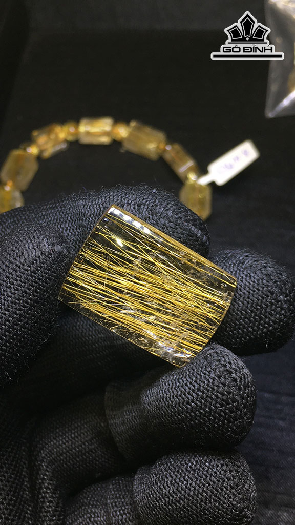 Mặt Dây Chuyền Đá Thạch Anh Tóc Vàng Cao 27 Ngang 18,7 Sâu 7,8 (mm) 7,2gr