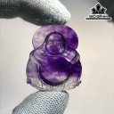 Mặt Dây Di Lặc Đá Thạch Anh Tóc Tím Cao 35 Ngang 28,6 Sâu 8,4 (mm) 11,8gr