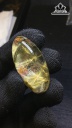 Mặt Trơn Hoa Thị Đá Thạch Anh Tóc Vàng Cao 42,6 Ngang 20,5 Sâu 15,2 (mm) 17,5gr