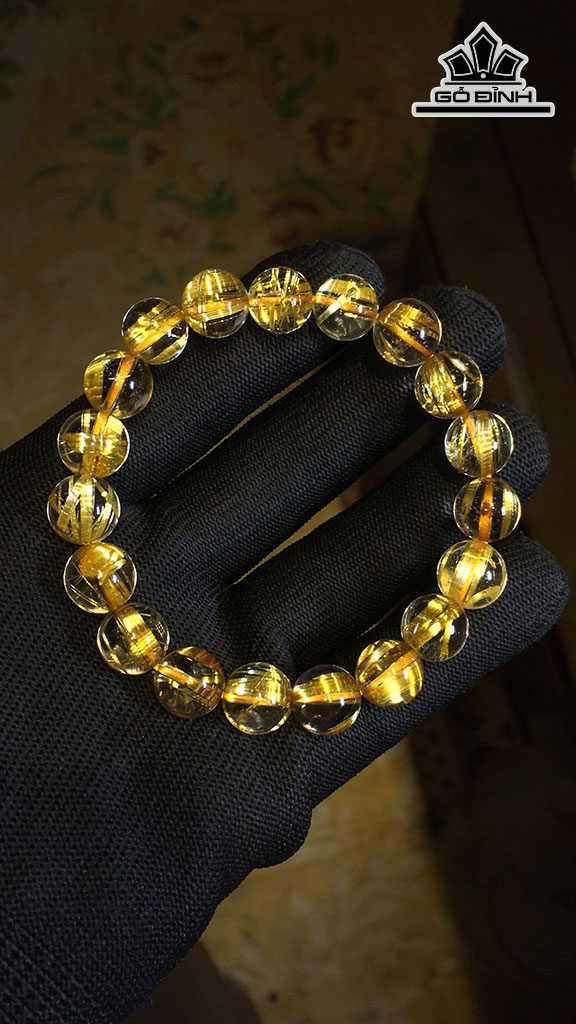 Vòng Tay Đá Thạch Anh Đường Kính Hạt 10,9 (mm) 32,8gr