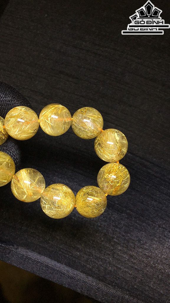 Vòng Tay Đá Thạch Anh Đường Kính Hạt 12,5 (mm) 46,5gr