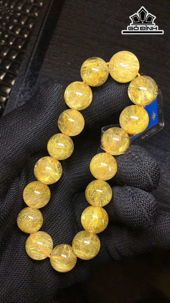 Vòng Tay Đá Thạch Anh Đường Kính Hạt 12,5 (mm) 46,5gr