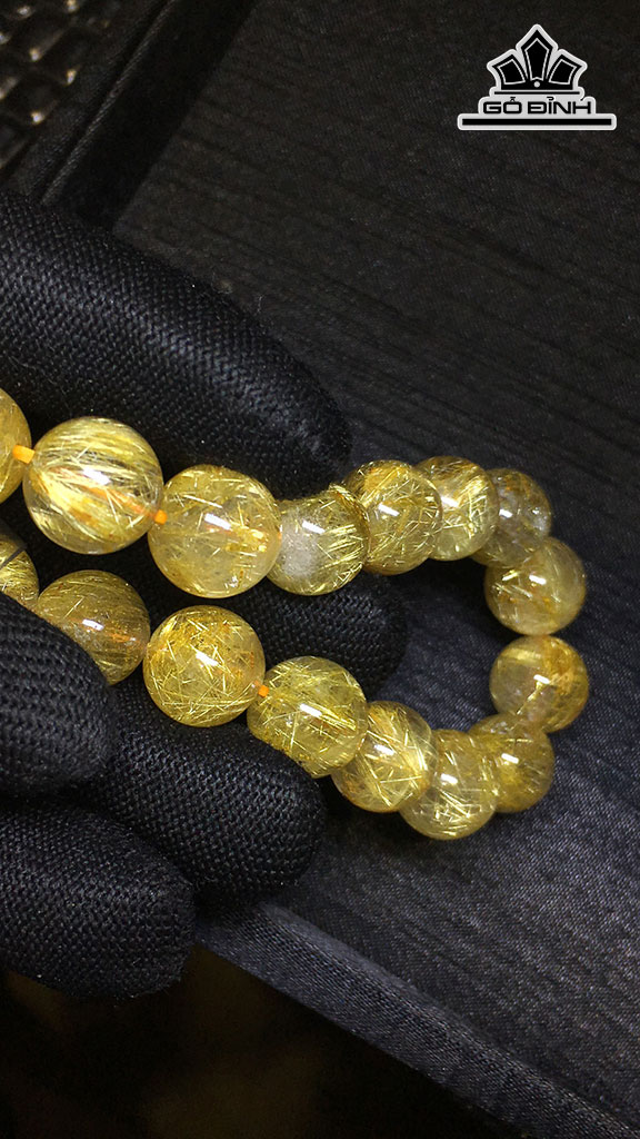 Vòng Tay Đá Thạch Anh Đường Kính Hạt 12,5 (mm) 46,5gr