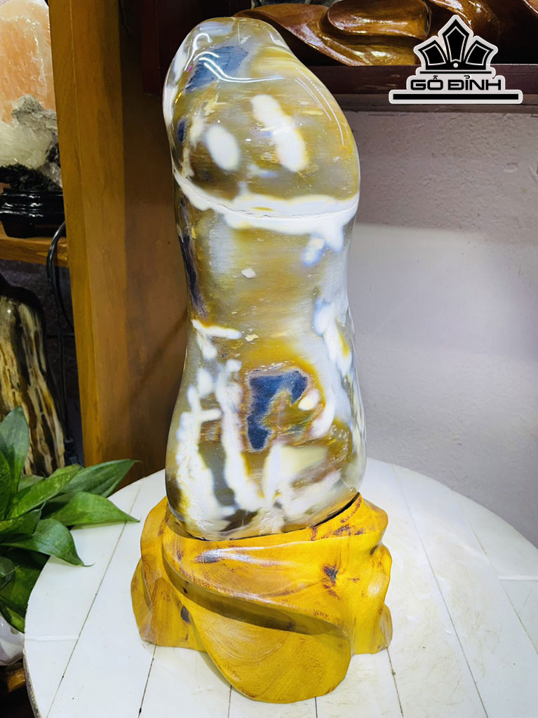 Tác Phẩm Gỗ Hóa Thạch Cao 37 Ngang 14 (cm) 6kg