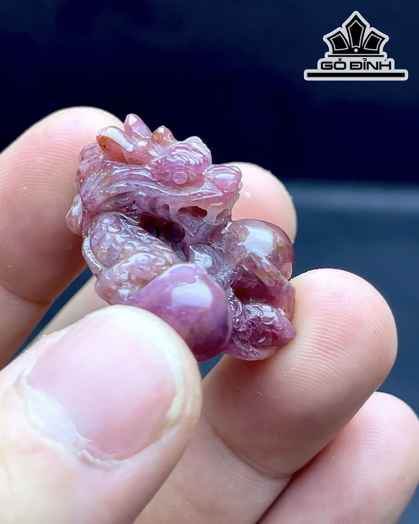 Mặt Dây Chuyền Thần Long Phun Châu Đá Ruby Cao 34,3 Ngang 31,6 Sâu 16,9 (mm) 99cts