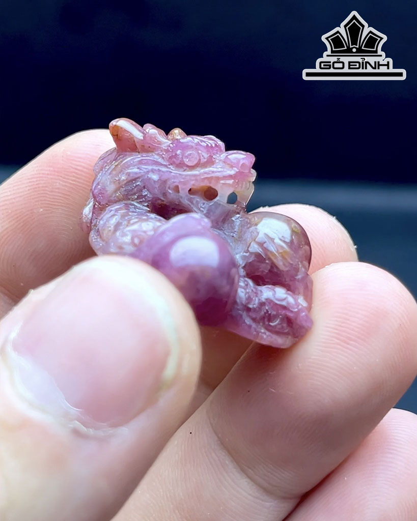 Mặt Dây Chuyền Thần Long Phun Châu Đá Ruby Cao 34,3 Ngang 31,6 Sâu 16,9 (mm) 99cts