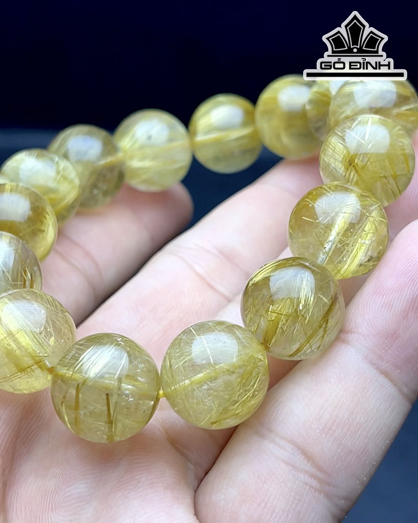 Vòng Tay Đá Thạch Anh Đường Kính Hạt 15 (mm) 74,5gr