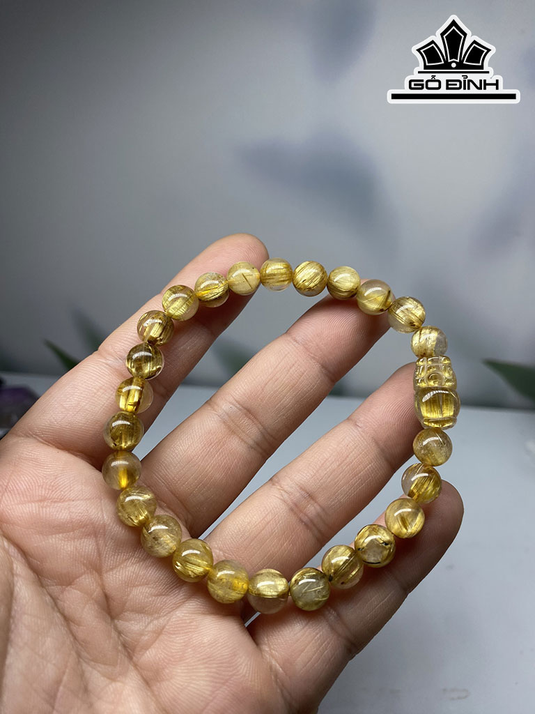 Vòng Tay Đá Thạch Anh Đường Kính Hạt 7,5 (mm)