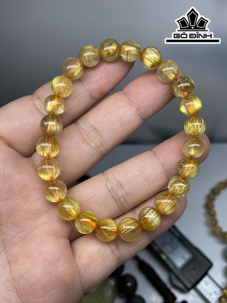 Vòng Tay Đá Thạch Anh Đường Kính Hạt 8 (mm)