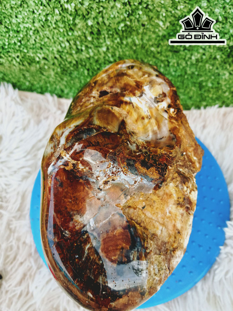 Tác Phẩm Gỗ Hóa Ngọc Cao 22 Ngang 16 (cm) 2,8kg