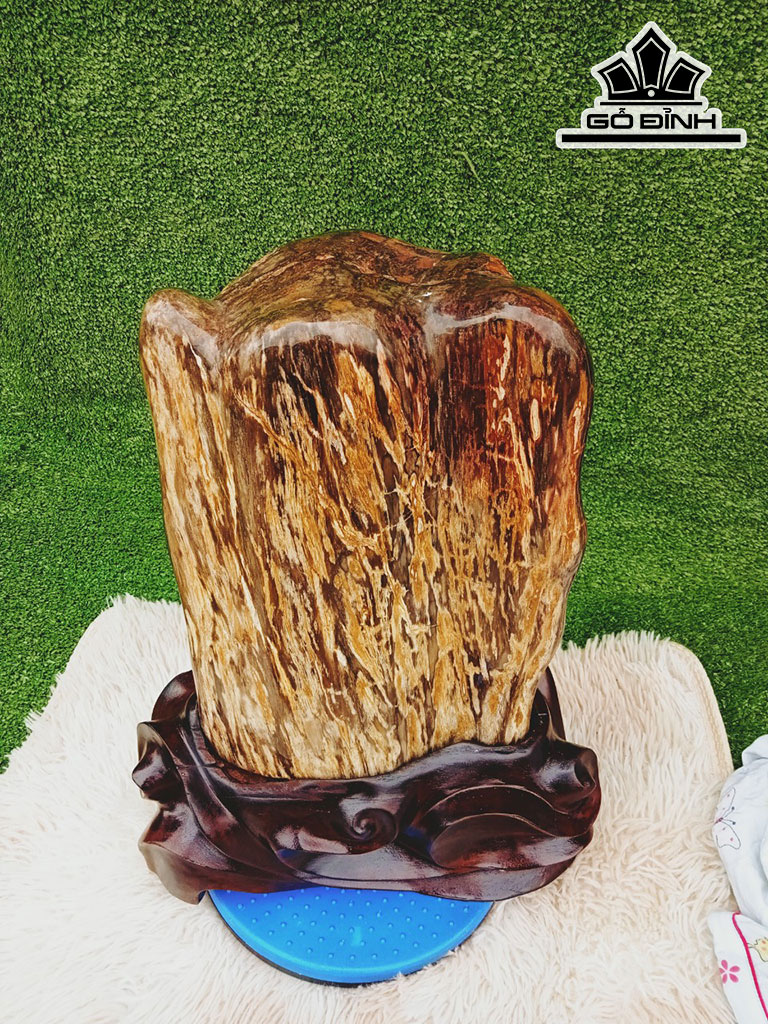 Tác Phẩm Gỗ Hóa Thạch Cao 43 Ngang 22 (cm) 17kg