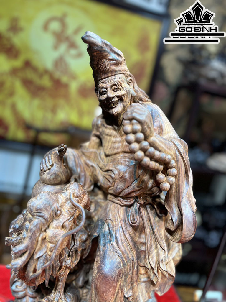 Tượng Tế Công Gỗ Trắc Cao 58 Ngang 32 Sâu 32 (cm)