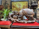Tượng Tỳ Hưu Gỗ Trắc Ngang 60 Cao 30 Sâu 22 (cm)