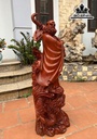 Tượng Đạt Ma Sư Tổ Gỗ Hương Cao 100 Ngang 32 Sâu 25 (cm)
