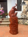 Tượng Đạt Ma Sư Tổ Gỗ Hương Cao 100 Ngang 32 Sâu 25 (cm)