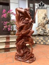 Tượng Đạt Ma Sư Tổ Gỗ Hương Cao 121 Ngang 47 Sâu 22 (cm)