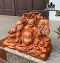 Tượng Phật Di Lặc Gỗ Hương Ngang 42 Cao 31 Sâu 19 (cm)