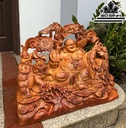Tượng Phật Di Lặc Gỗ Hương Ngang 63 Cao 45 Sâu 33 (cm)