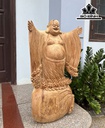 Tượng Phật Di Lặc Gỗ Ngọc Am Cao 89 Ngang 50 Sâu 20 (cm)