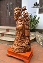 Tượng Phật Di Lặc Gỗ Ngọc Am Cao 107 Ngang 46 Sâu 32 (cm)