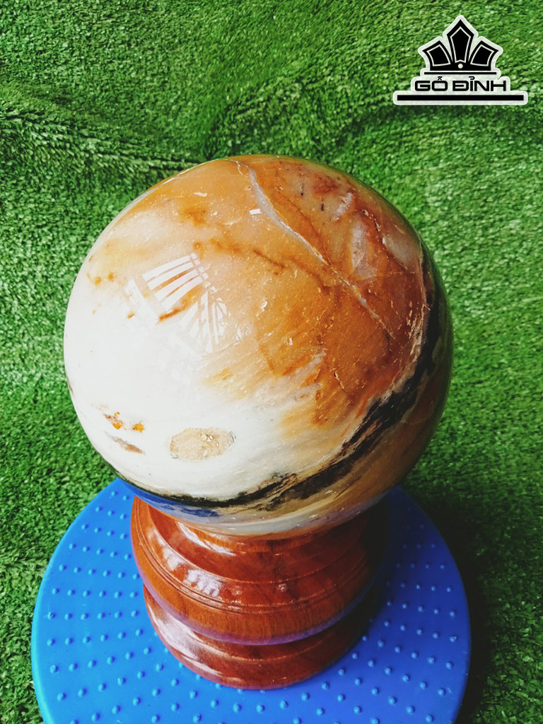 Bi Cầu Gỗ Hóa Ngọc Đường Kính 15 (cm) 5kg