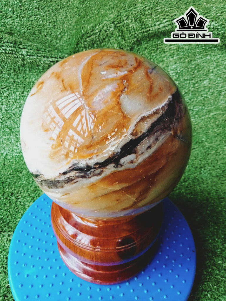 Bi Cầu Gỗ Hóa Ngọc Đường Kính 15 (cm) 5kg