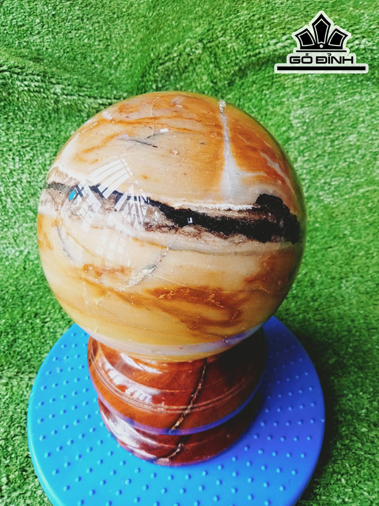 Bi Cầu Gỗ Hóa Ngọc Đường Kính 15 (cm) 5kg