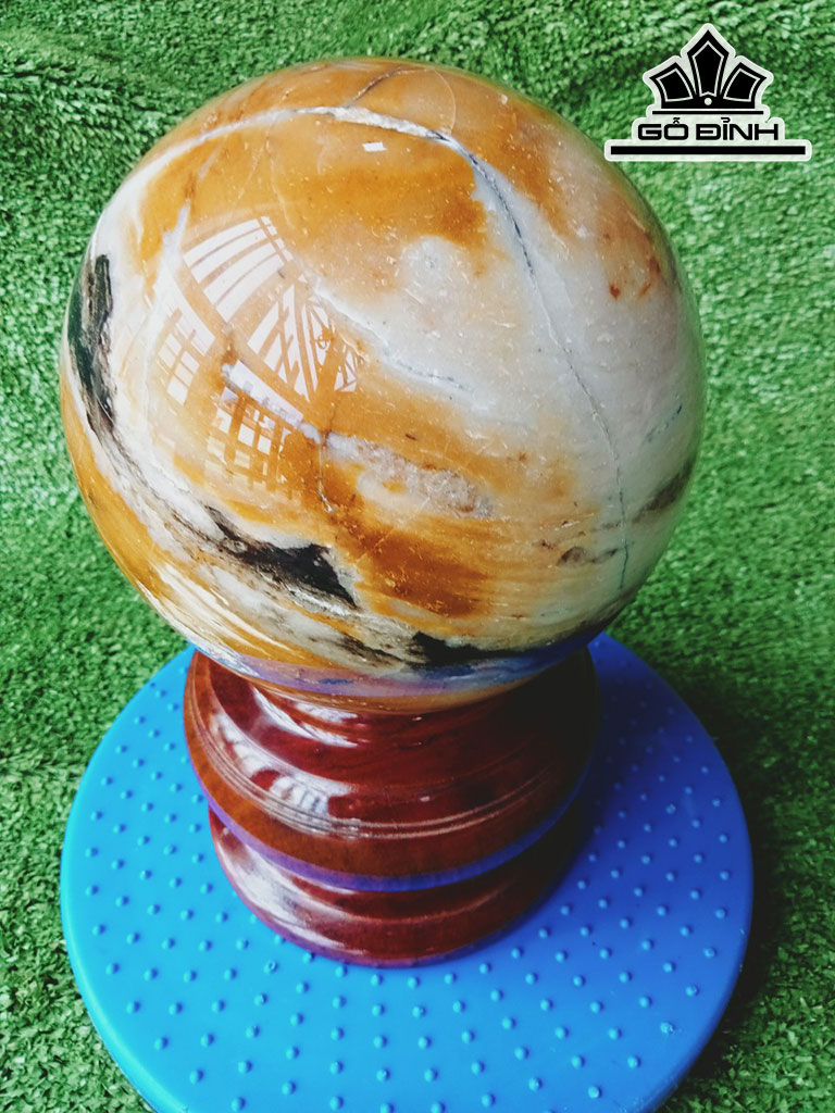 Bi Cầu Gỗ Hóa Ngọc Đường Kính 15 (cm) 5kg