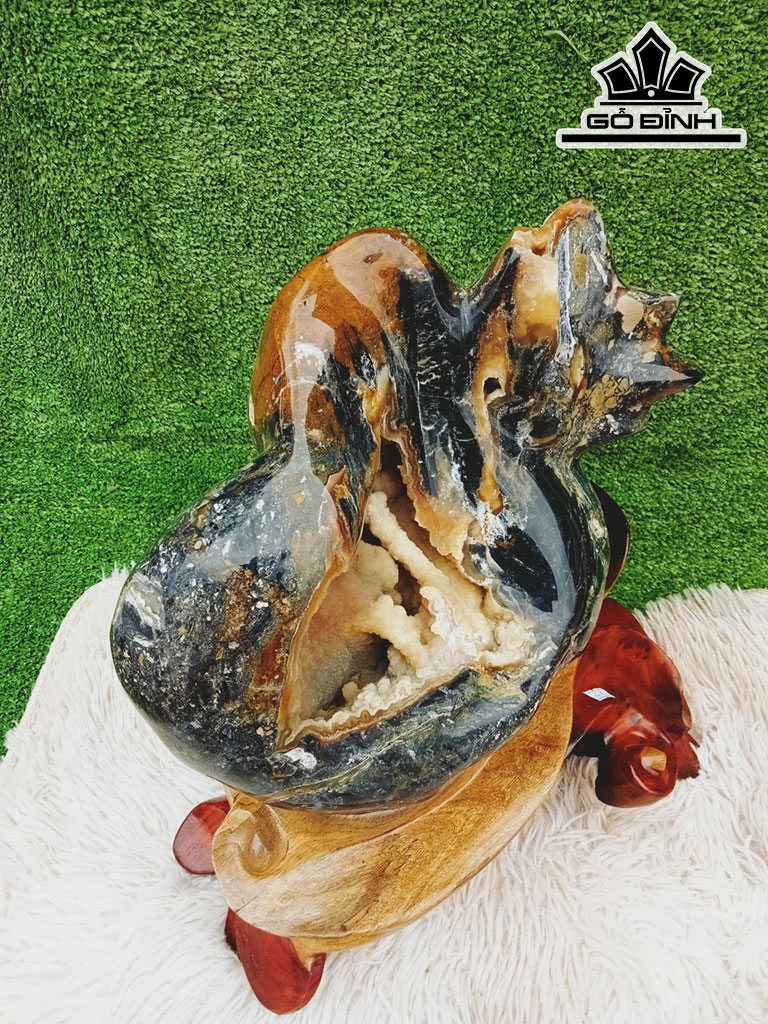 Cặp Song Long Đá Ngọc Hoàng Long Cao 15 (cm)