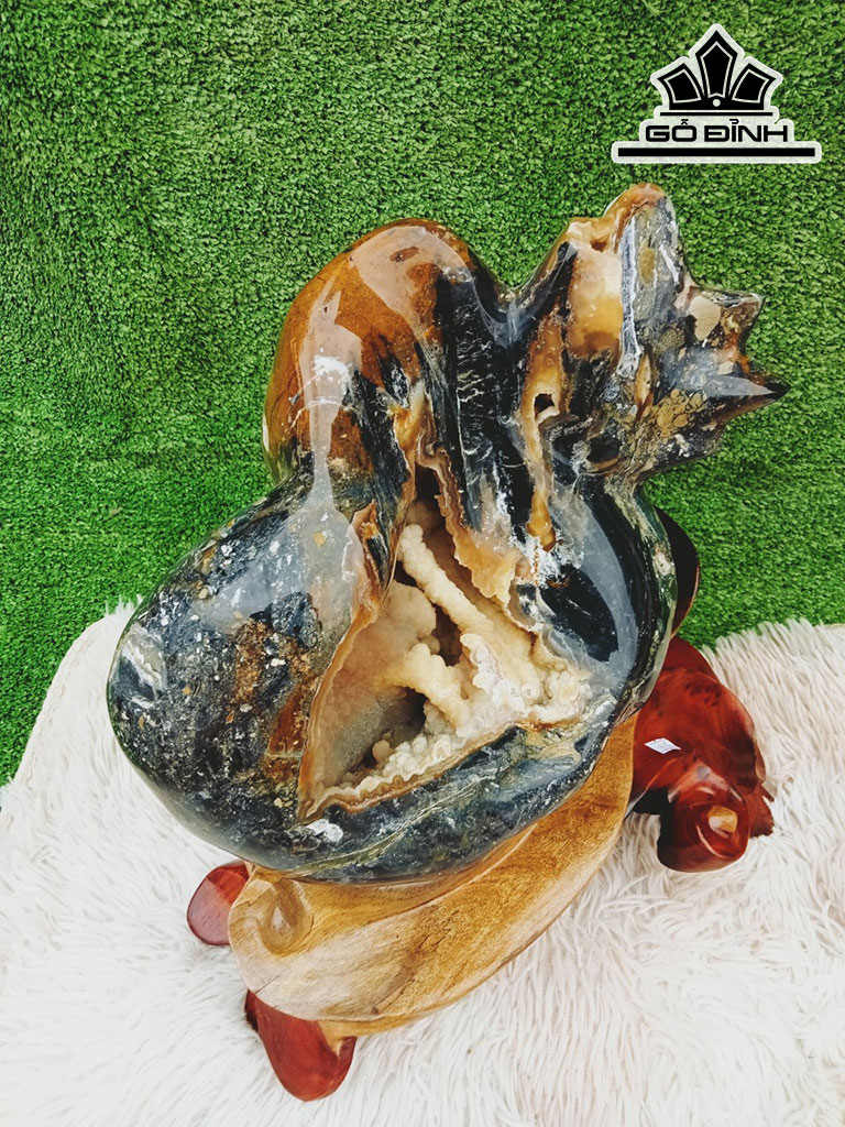 Cặp Song Long Đá Ngọc Hoàng Long Cao 15 (cm)