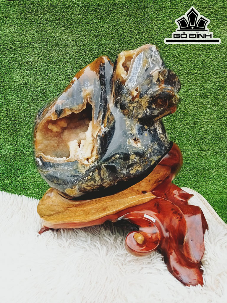 Cặp Song Long Đá Ngọc Hoàng Long Cao 15 (cm)