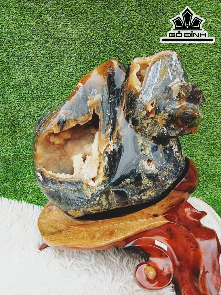 Cặp Song Long Đá Ngọc Hoàng Long Cao 15 (cm)