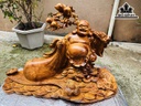 Tượng Phật Di Lặc Gỗ Hương Ngang 68 Cao 45 Sâu 33 (cm)