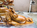 Tượng Phật Di Lặc Gỗ Hương Ngang 68 Cao 45 Sâu 33 (cm)