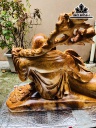 Tượng Phật Di Lặc Gỗ Hương Ngang 68 Cao 45 Sâu 33 (cm)