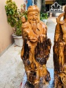 Tượng Phúc Lộc Thọ (Tam Đa) Gỗ Cẩm Cao 60 Ngang 20 Sâu 17 (cm)