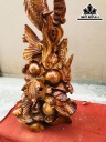 Tượng Tam Ngư Hóa Rồng Gỗ Hương Cao 86 Ngang 33 Sâu 26 (cm)