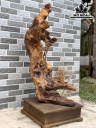 Tượng Đạt Ma Sư Tổ Gỗ Bách Xanh Cao 94 Ngang 45 Sâu 42 (cm)