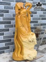 Tượng Ông Thọ Gỗ Nu Dổi Cao 86 Ngang 41 Sâu 28 (cm) 2