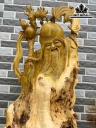Tượng Ông Thọ Gỗ Nu Giáng Hương Cao 109 Ngang 64 Sâu 28 (cm)