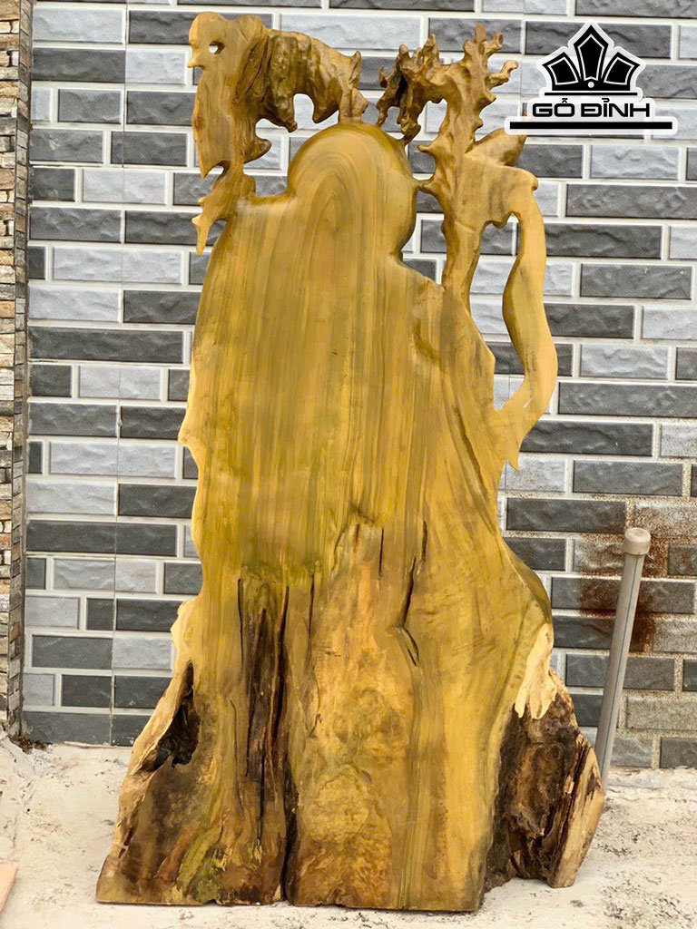 Tượng Ông Thọ Gỗ Nu Giáng Hương Cao 109 Ngang 64 Sâu 28 (cm)