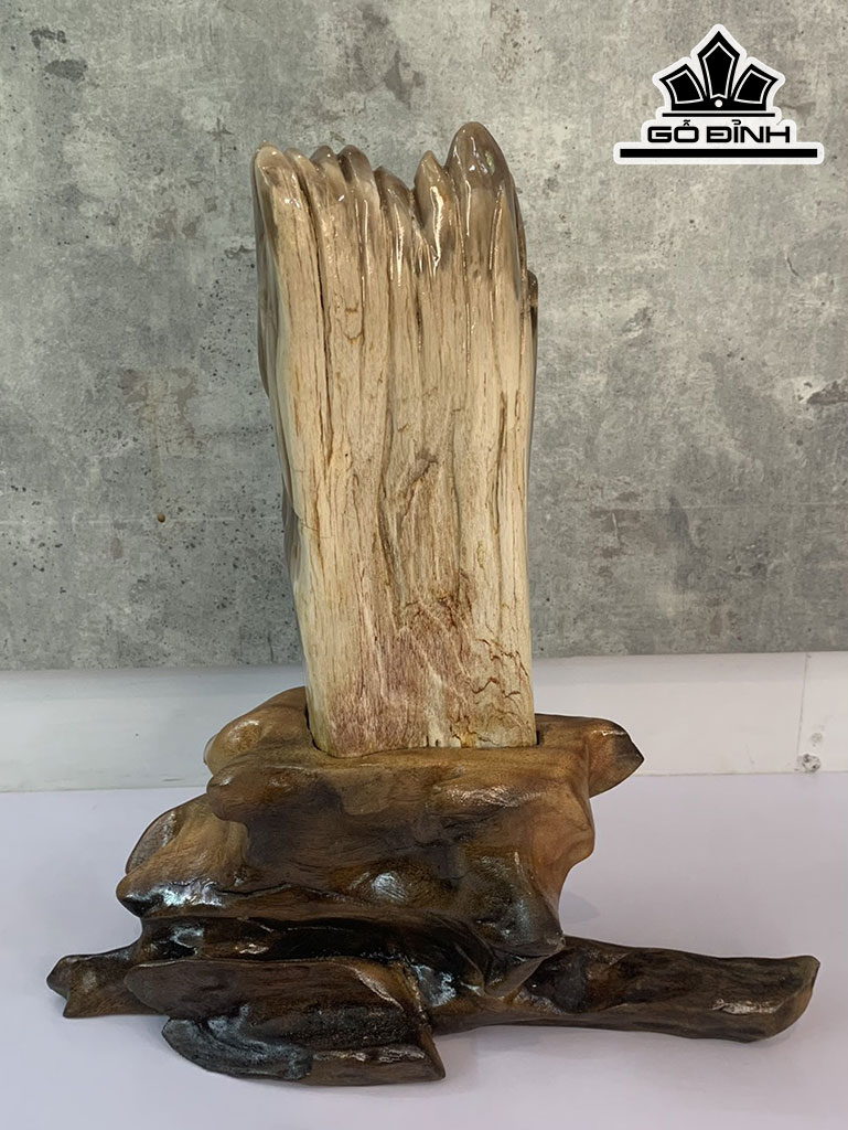 Tác Phẩm Gỗ Hóa Thạch Cao 36 Ngang 33 Sâu 12 (cm) 3kg