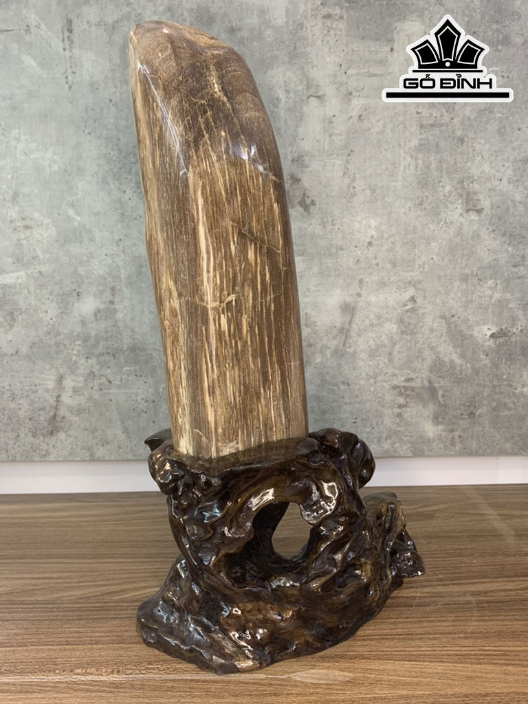 Tác Phẩm Gỗ Hóa Thạch Cao 45 Ngang 28 (cm) 4kg