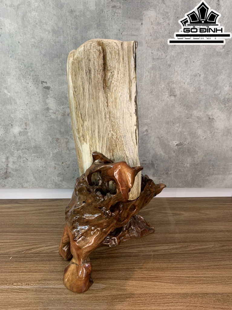 Tác Phẩm Gỗ Hóa Thạch Cao 48 Ngang 25 (cm) 6,5kg