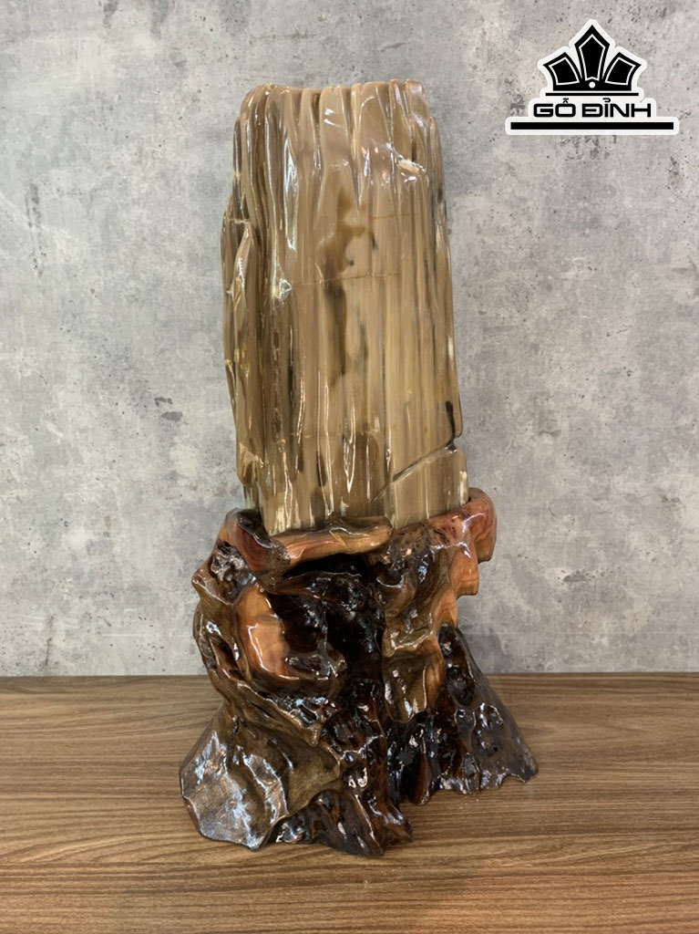 Tác Phẩm Gỗ Hóa Thạch Cao 54 Ngang 27 (cm) 8kg
