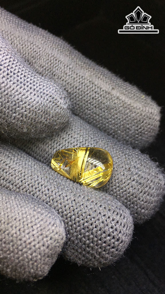 Mặt Dây Chuyền Đá Thạch Anh Tóc Vàng Cao 16,7 Ngang 10,6 Sâu 6 (mm) 1,5gr