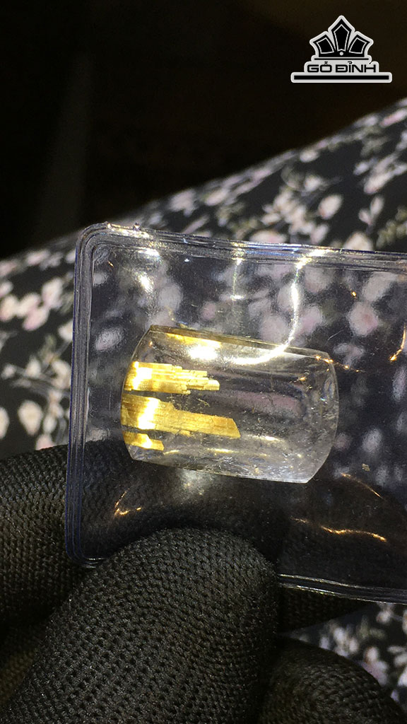 Mặt Dây Chuyền Đá Thạch Anh Tóc Vàng Cao 22,6 Ngang 14,6 Sâu 6,1 (mm) 4gr