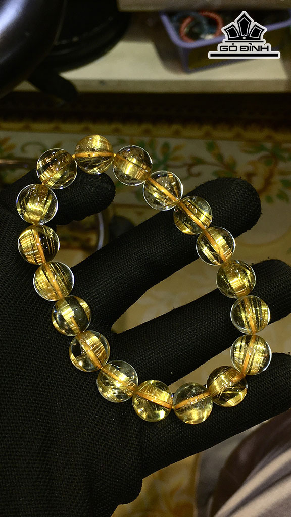 Vòng Tay Đá Thạch Anh Đường Kính Hạt 11,7 (mm) 39,2gr