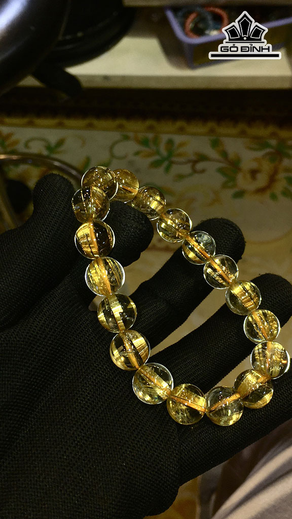 Vòng Tay Đá Thạch Anh Đường Kính Hạt 11,7 (mm) 39,2gr