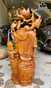 Tượng Phật Di Lặc Gỗ Hương Cao 94 Ngang 40 Sâu 29 (cm)